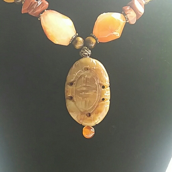 Artisan: B. Aston Natural Stone Necklace/Earrings - Picture 3 of 7